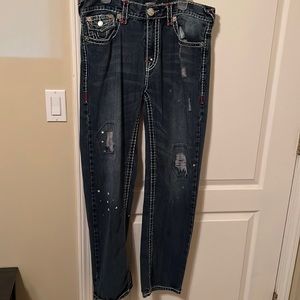 MENS TRUE RELIGION JEANS RICKY SUPER T 36x32